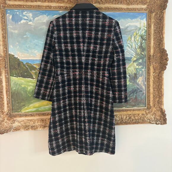 New Maje Paris Renafay Plaid Tweed Bouce Mini Dress Women’s Medium - Picture 11 of 15